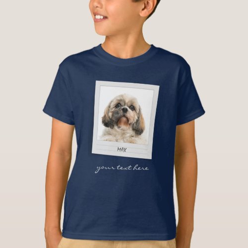 Cute Pet Birthday Photo Frame Personalized Son T_Shirt