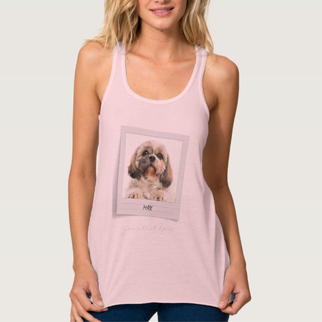 Cute Pet Birthday Photo Frame Personalized Tank Top (Front)