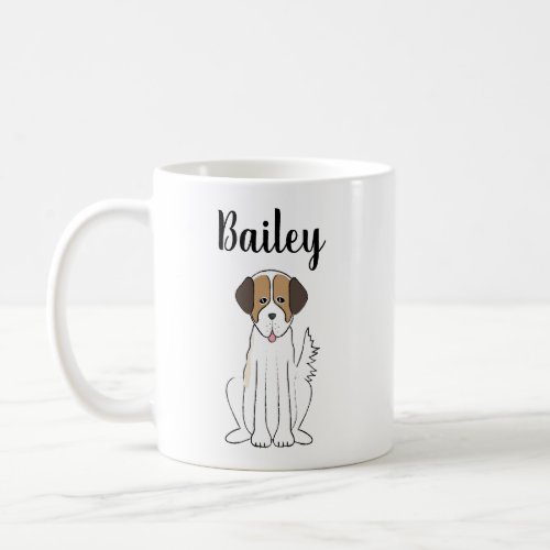 Cute Pet Brown Fluffy Dog Whimsical Custom Coffee Mug