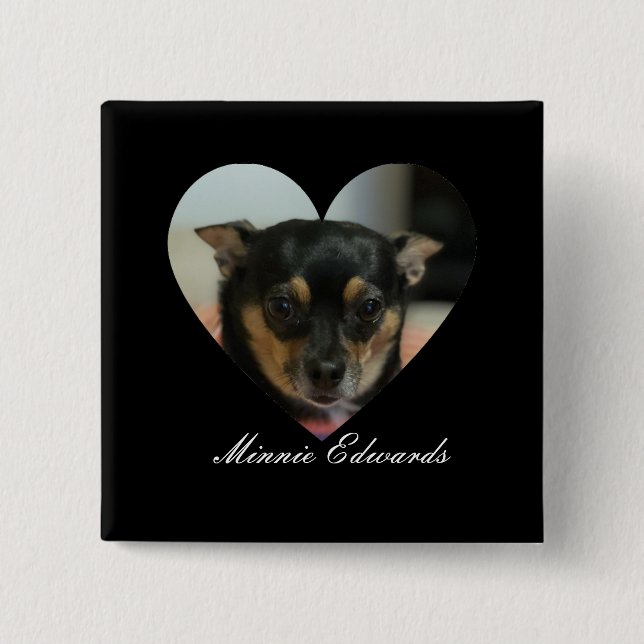Cute Pet Button |Custom Photo & Name Phone Grip (Front)