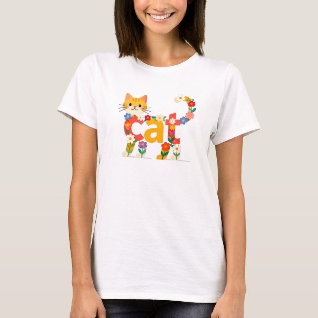 Cute pet cat animal  T-Shirt (Front)