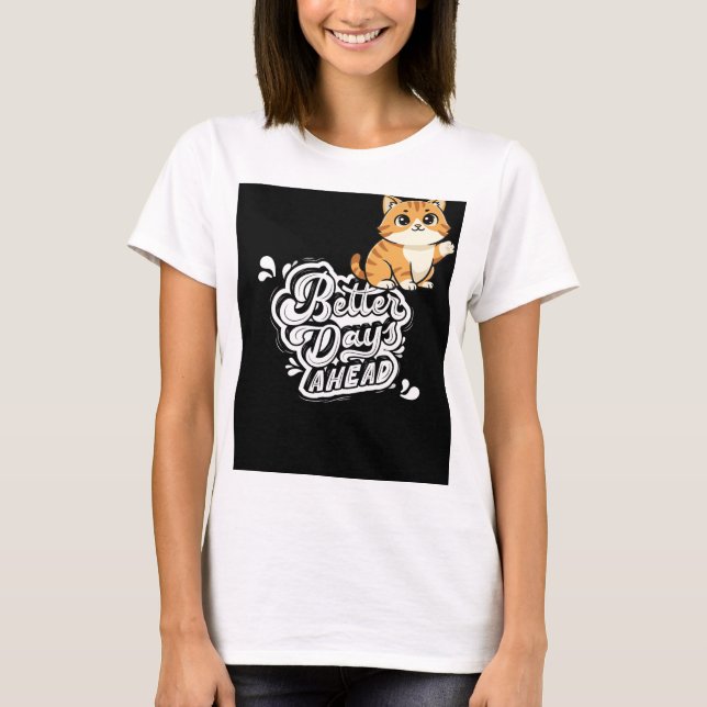 Cute pet cat lovers design t-shirt (Front)