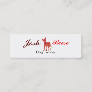 Cute Pet Chihuahua Watercolor Puppy Pug Mini Business Card