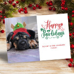 Cute Pet Christmas Happy Pawlidays Photo Holiday Card<br><div class="desc">Simple Christmas Script Happy Pawlidays Pet Dog Cat Photo Holiday Card. Send out this cute,  personalized photo card of the dog or cat this year to friends and family for the holiday season. Simply add your name and own photo to make it your own.</div>