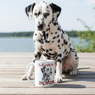 Cute Pet Dalmatian & Tea Time Personalize Coffee Mug