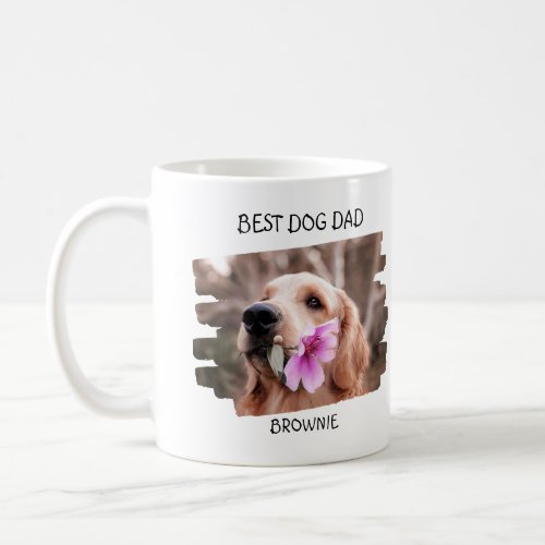 Cute Pet Dog 2 Photo Template Best Dog Dad Coffee Mug