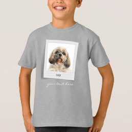Cute Pet Dog Birthday Photo Frame Personalized T-Shirt