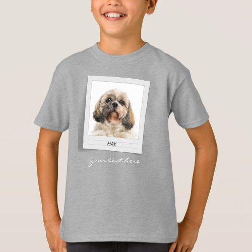 Cute Pet Dog Birthday Photo Frame Personalized T_Shirt