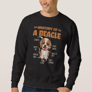 Cute Pet Dog Definition Animal Anatomy Of Beagle   Sweatshirt