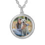 Cute Pet Dog Lover Personalized Photo Silver Plated Necklace