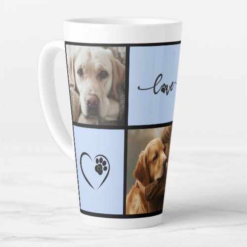 Cute Pet Dog Multi Photo Customizable Latte Mug