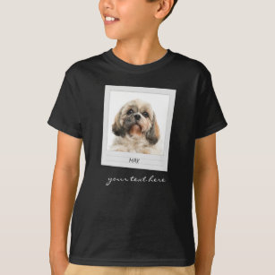 Cute Pet Dog Photo Personalized Birthday T-Shirt