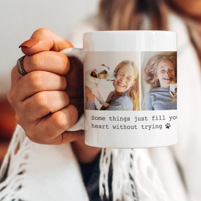 Cute Pet Dog Quote 4 Photo Collage Coffee Mug (Creator Uploaded)