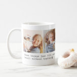 Cute Pet Dog Quote Custom 4 Photo Collage Coffee Mug<br><div class="desc">Modern and stylish custom coffee mug design features a photo collage of four (4) favorite photos with a simple and minimal loving pet quote in typewriter writing that you can customize. The default wording includes a loving and sweet sentiment that says: Some things just fill your heart without trying" with...</div>