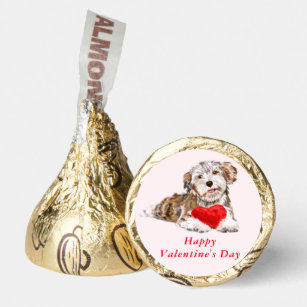 Cute Pet Dog with Heart Gift Your Valentine's Day Hershey®'s Kisses®
