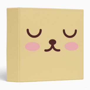 Cute Pet Face Simple Minimalist Kid Student School 3 Ring Binder