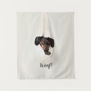 Cute Pet Family Puppy Dog Photo Tapestry