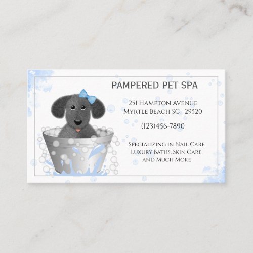 Cute Pet Groomer Appointment  Business Card