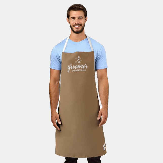 Cute Pet Groomer Extraordinaire Apron (Worn)