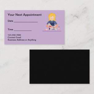 Cute Pet Grooming Appointment Business Cards