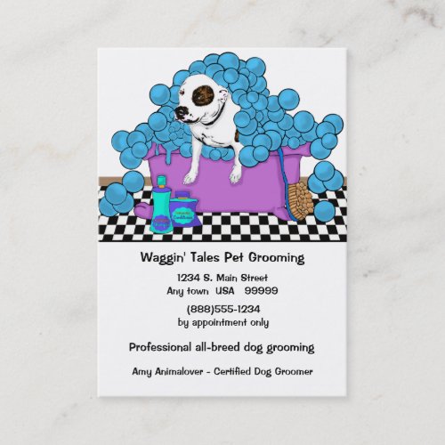 Cute Pet Grooming Business And Appointment Card Business Card Template