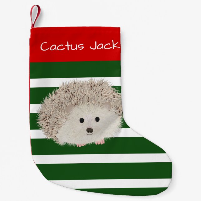 Cute Pet Hedgehog Christmas Stocking (Front)