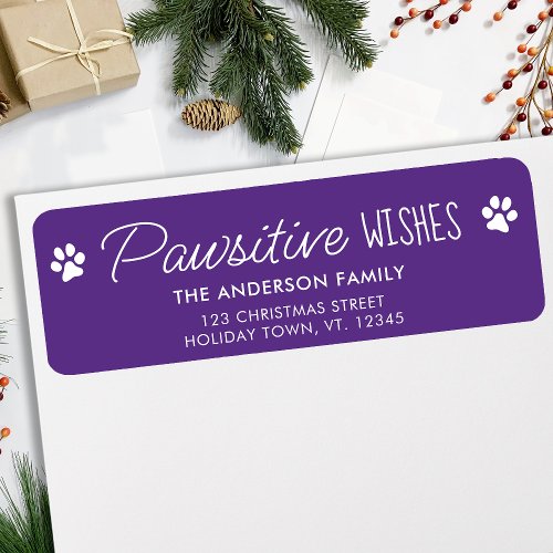 Cute Pet Holiday Dog Lover Return Address Label