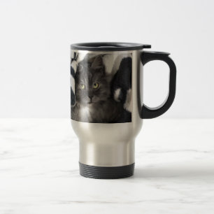Cute Pet Kitten Cat Peace Love Destiny Travel Mug