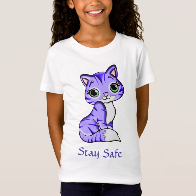 Cute Pet Kitty Cat Says Stay Safe Kids