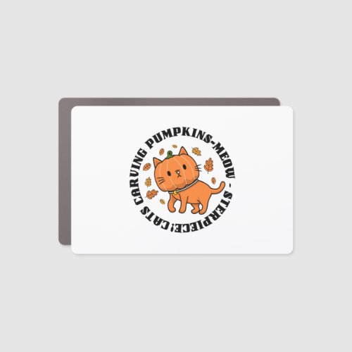 Cute pet love fall halloween pumpkin cat design ts car magnet