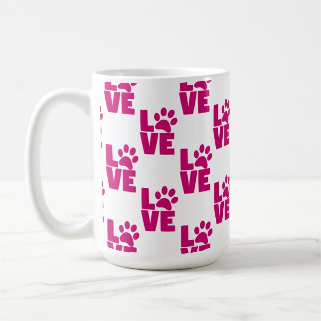 Cute Pet Lover Coffee Cup - Unique Gift for Dog an (Left)