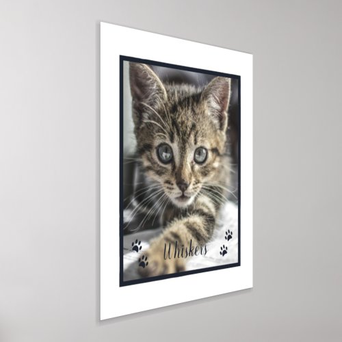 Cute Pet Lovers Personalized Cat Photo Foil Prints