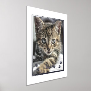 Cute Pet Lovers Personalized Cat Photo Foil Prints