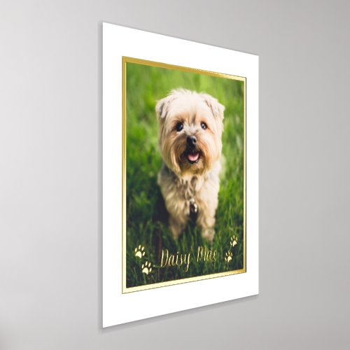 Cute Pet Lovers Personalized Dog Photo Foil Prints