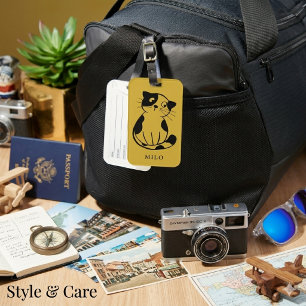 Cute Pet Luggage Tag with Custom Name and Info