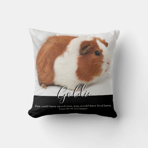 Cute Pet Memorial Throw Pillow