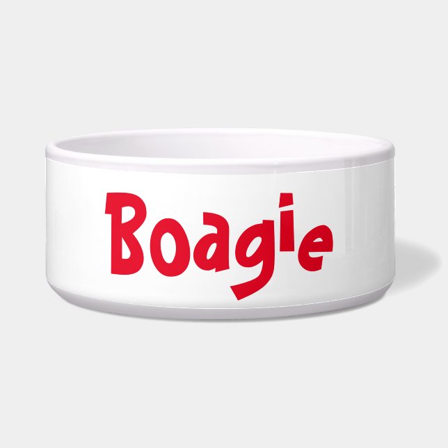 Cute Pet Name Personalized Pet Bowl (Front)