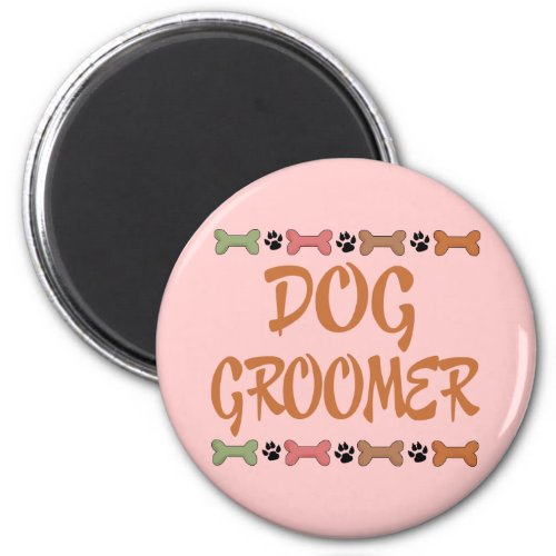 Cute Pet Occupation Dog Groomer Magnet