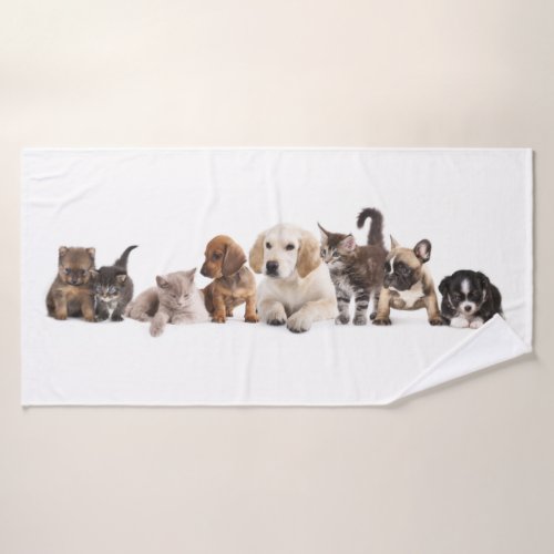 Cute Pet Panorama Bath Towel