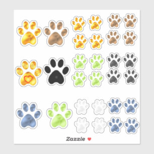 Cute Pet Paw Collection Sticker