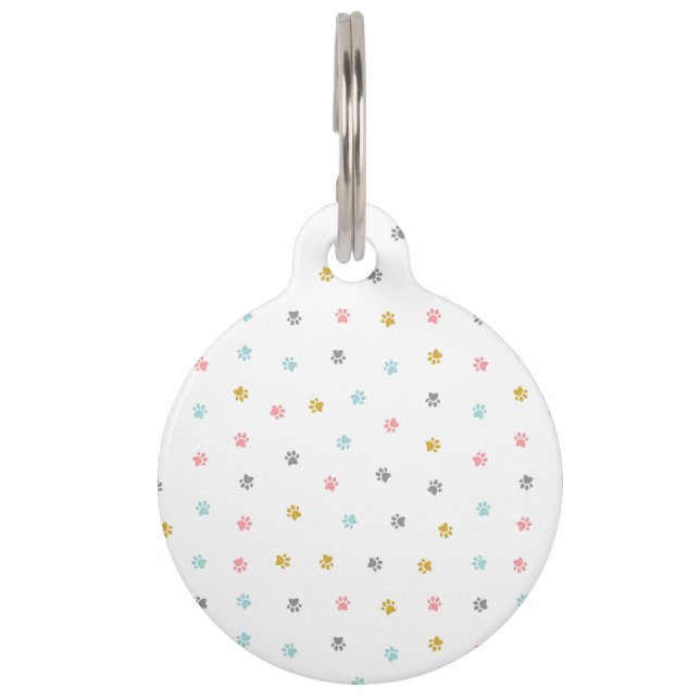 Cute Pet Paws ID Tag (Front)