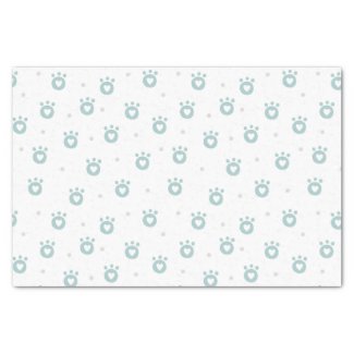 Cute Pet Paws with Hearts 10lb Tissue Paper, White Tissue Paper