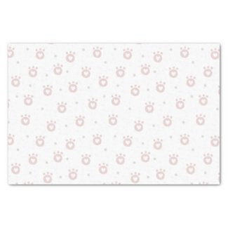 Cute Pet Paws with Hearts 10lb Tissue Paper, White Tissue Paper