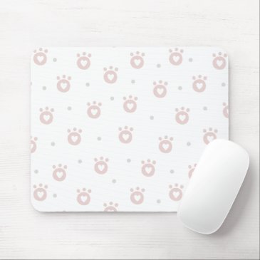 Cute Pet Paws with Hearts | Mousepad
