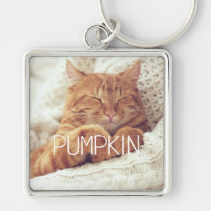 Cute Pet Photo and Name Custom Keepsake Gift Keychain