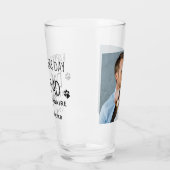 Cute Pet Photo Dog Dad Fathers Day Beer Glass (Left)