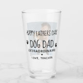 Cute Pet Photo Dog Dad Fathers Day Beer Glass (Front)