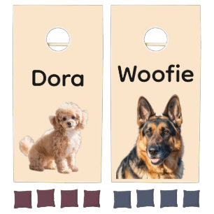 Cute Pet Photos Personalized Cornhole Set