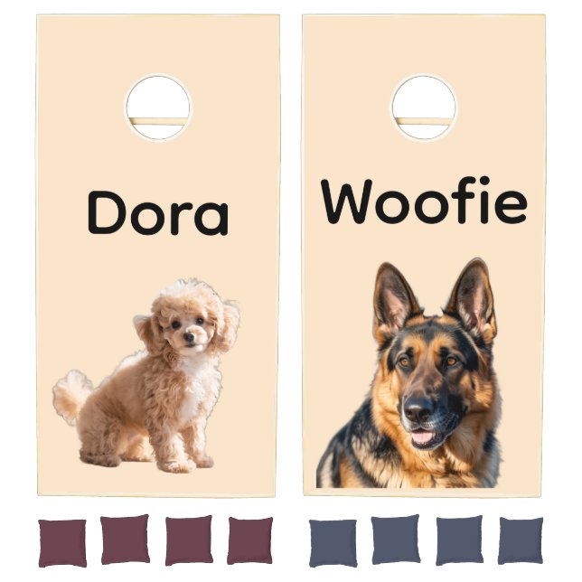 Cute Pet Photos Personalized Cornhole Set (Set)