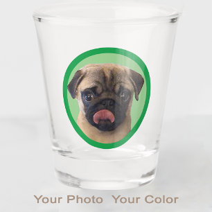 Cute Pet Pug Pup Dog Lover Photo Stocking Stuffer Shot Glass